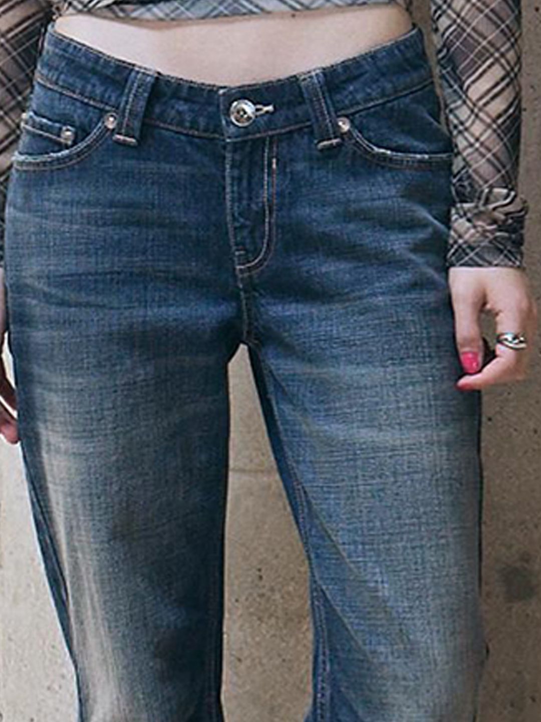 Pure Cotton Flared Baggy Jeans