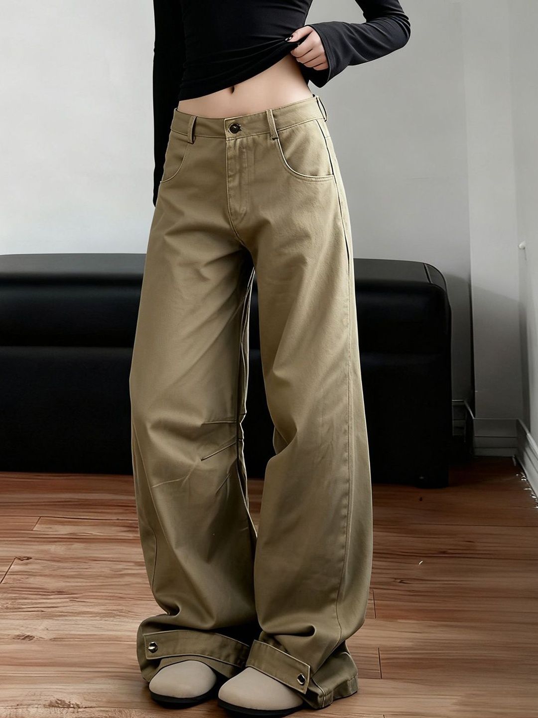 Women Wide Leg High-Rise Jeans