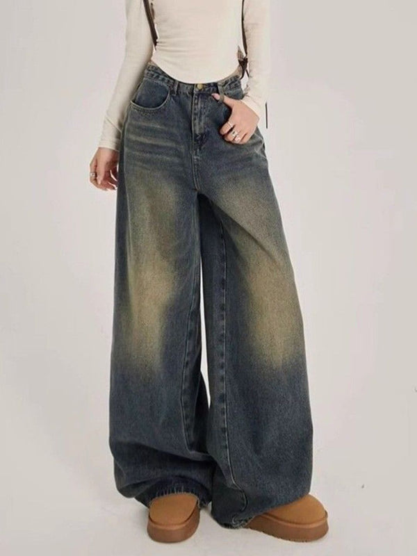 Women Baggy Fit Mid-Rise Medium Fade Jeans