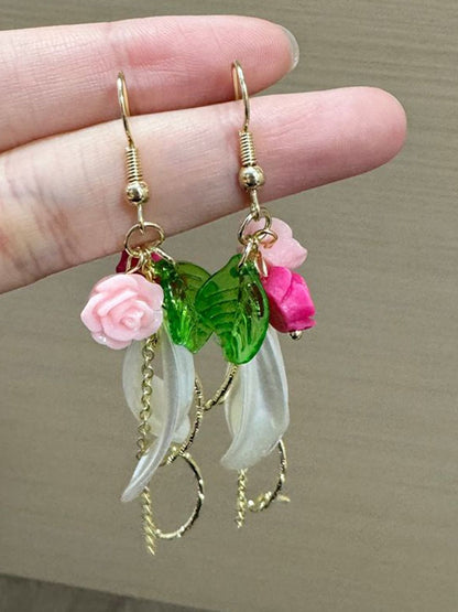 Floral Shaped Drop Earrings