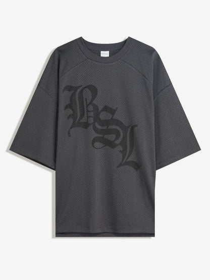 Short-sleeved mesh T-shirt