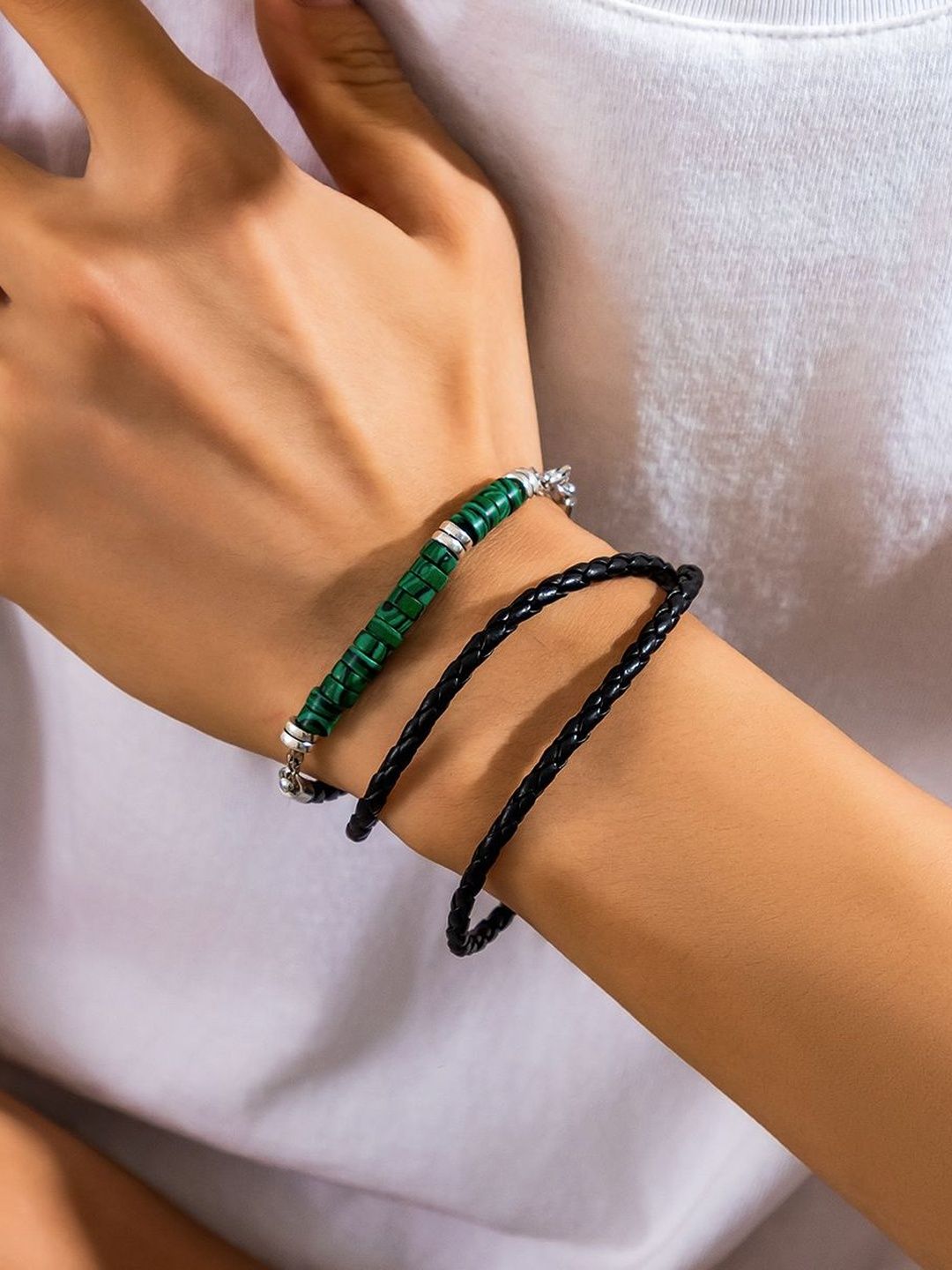 Men Turquoise Antique Wraparound Bracelet