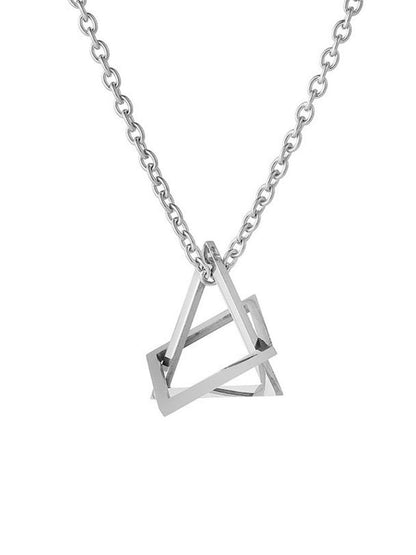 SALTY Pack of 2 Men Geometa Pendant Necklace