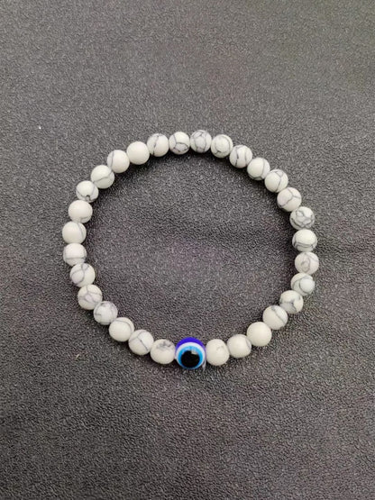 SALTY Pack of 2 Men Protective Evil Eye Natural Stone Band