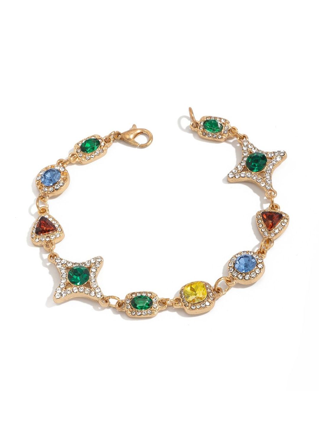 Men Handcrafted Gold-Plated Multistrand Bracelet