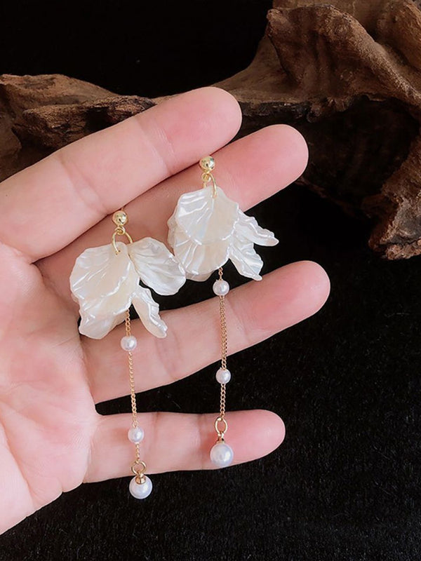 Leaf Shaped Drop Earrings