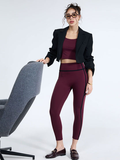 Women Aerial Contrast Leggings
