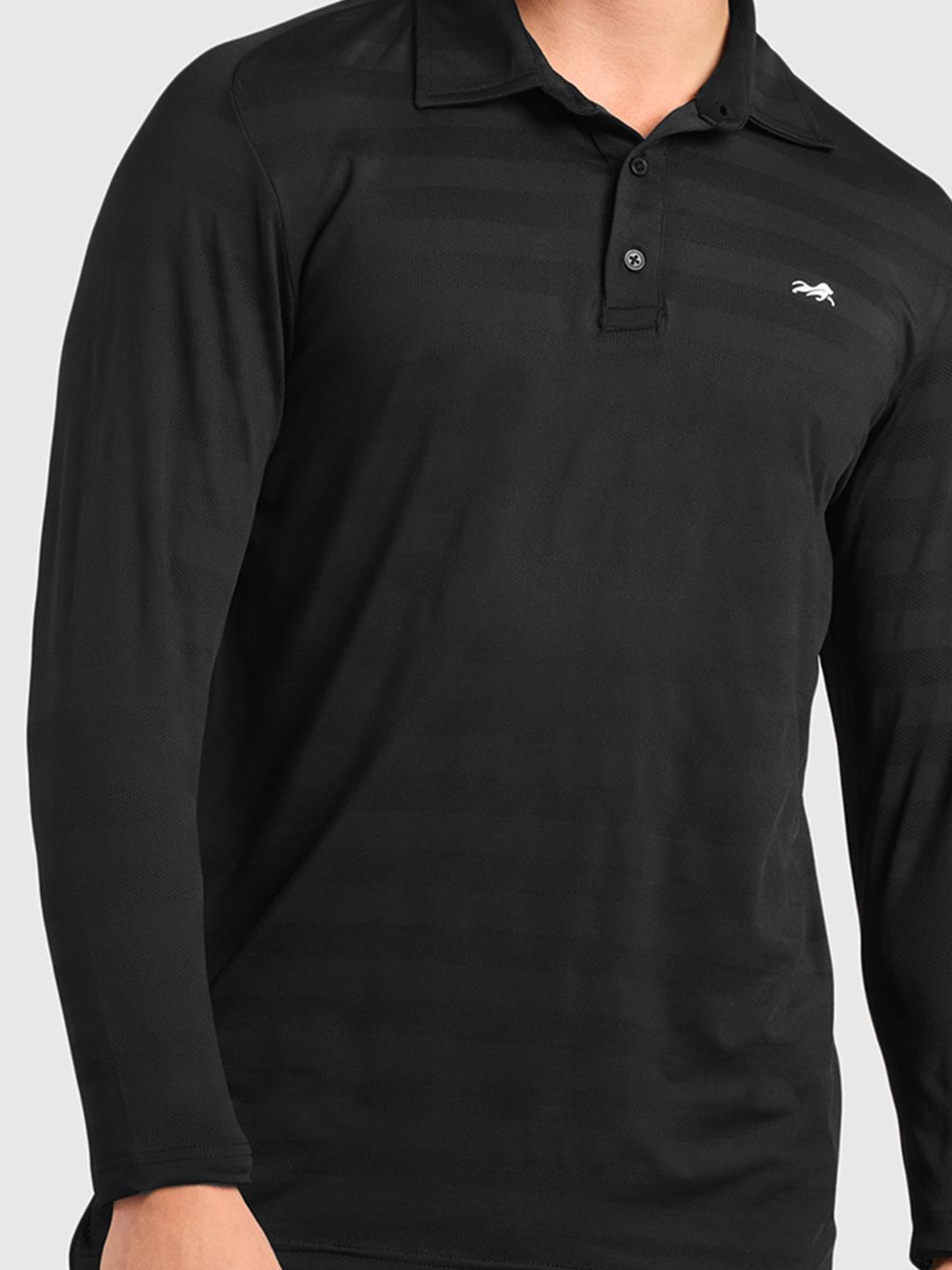 Men Solid Polo Collar T-shirt