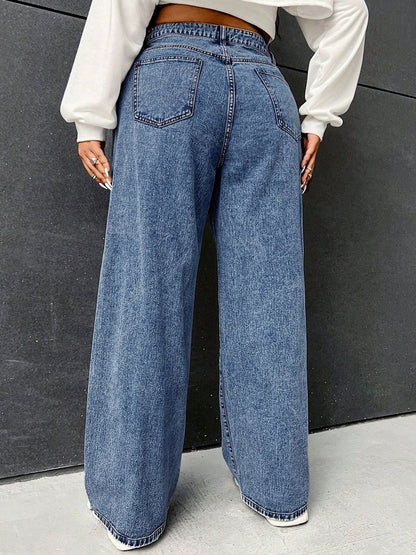 Wide Leg High-Rise Jeans