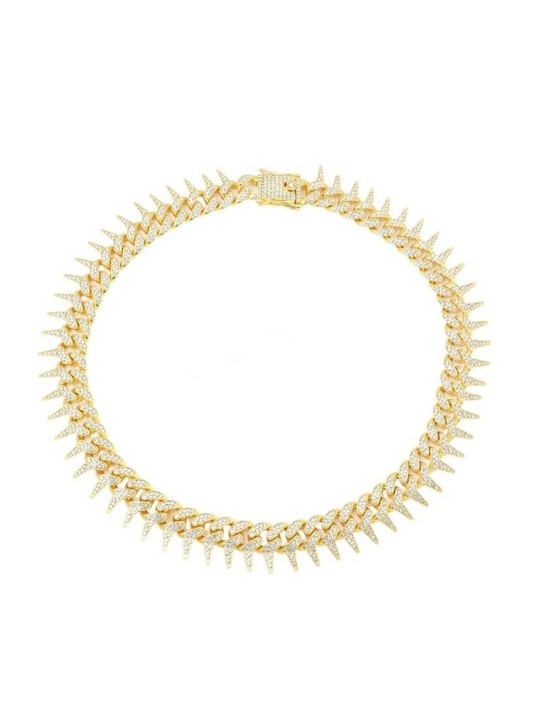 SALTY Men Stainless Steel Stone Studded Necklace With Bracelet Set