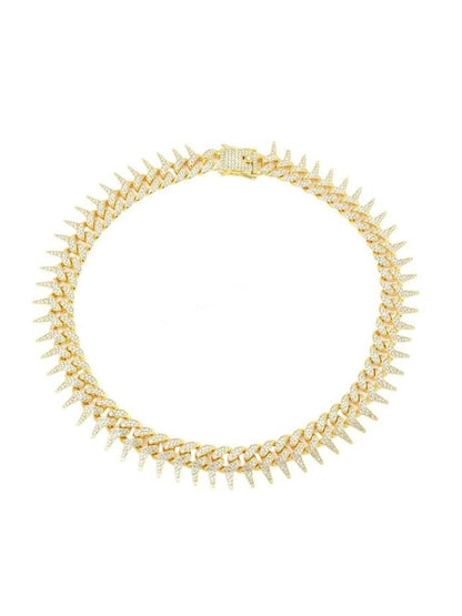 SALTY Men Stainless Steel Stone Studded Necklace With Bracelet Set