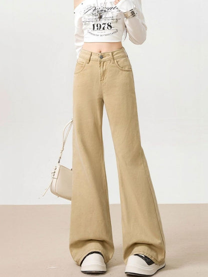 Women Wide Leg High-Rise Light Fade Jeans