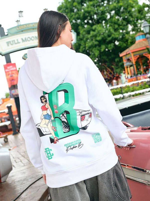 Women Printed Hooded Sweatshirt
