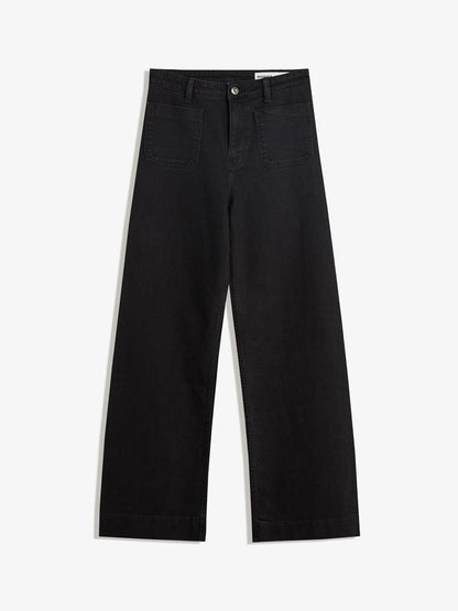 Women Seamless wide-leg jeans with pockets