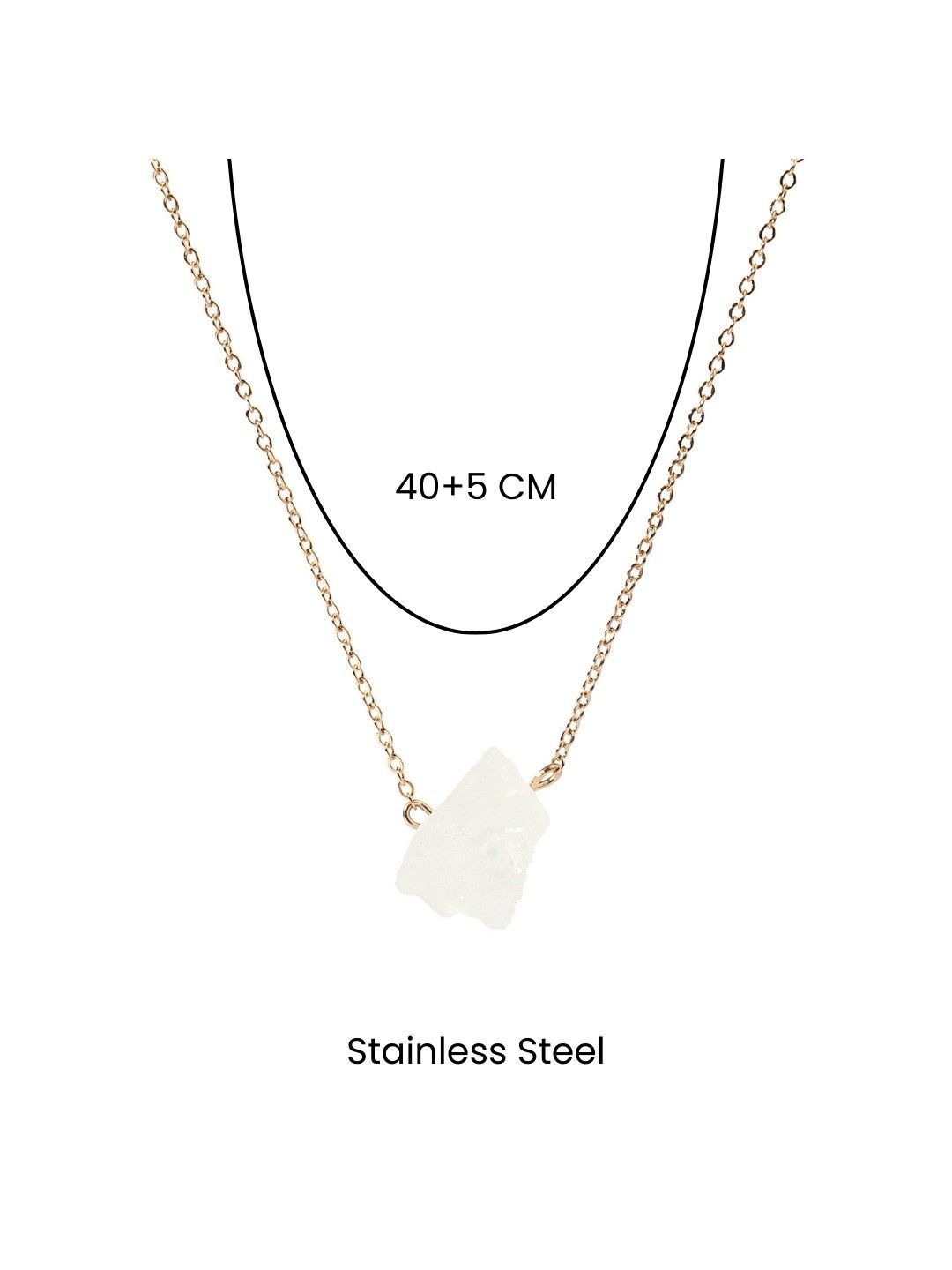 SALTY Stellar Monolith Of Enhance Dreams Stainless Steel Stone Studded Pendant With Chain
