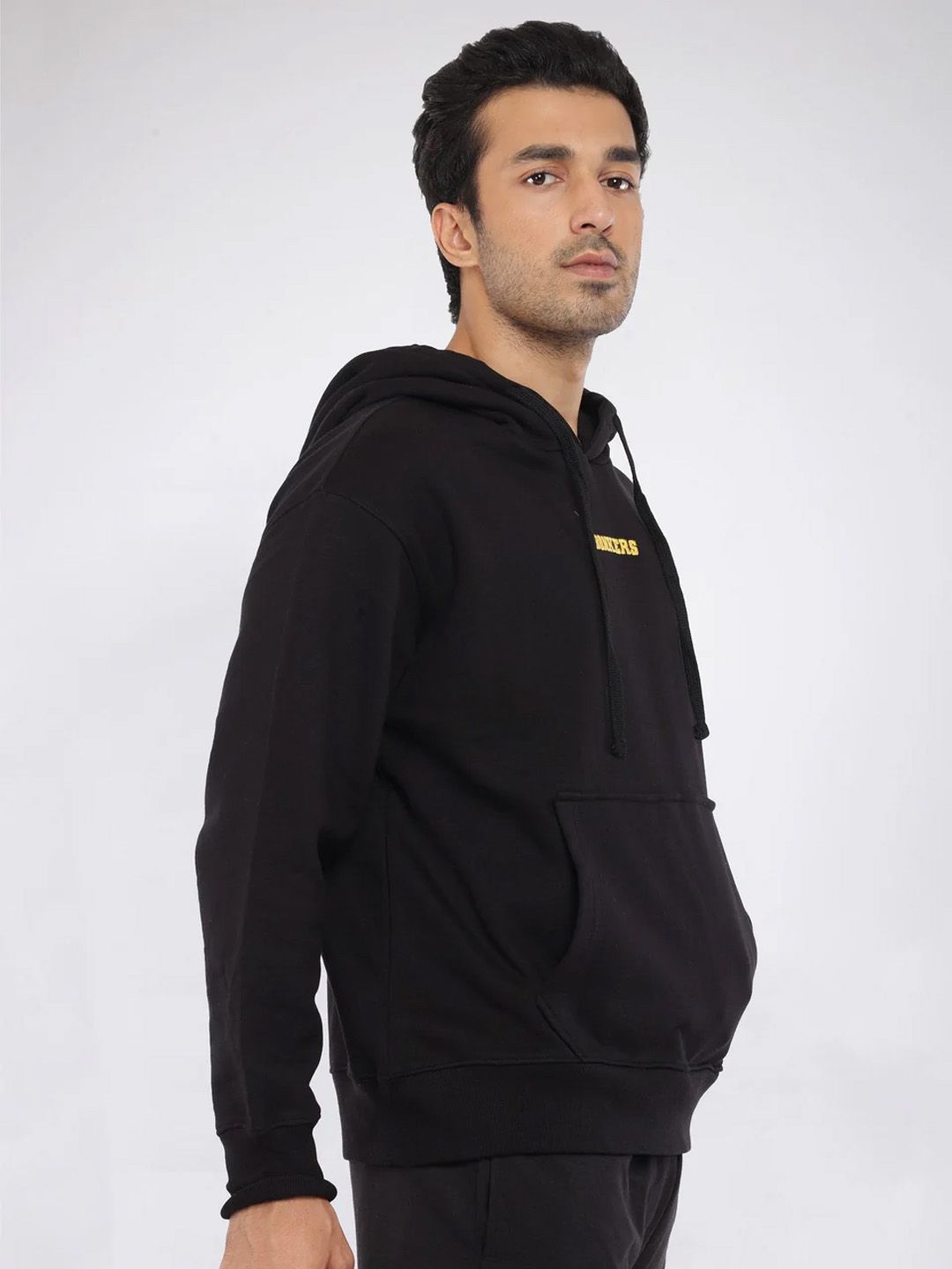 Men Black Signature Oversized Heavyweight Hoodie