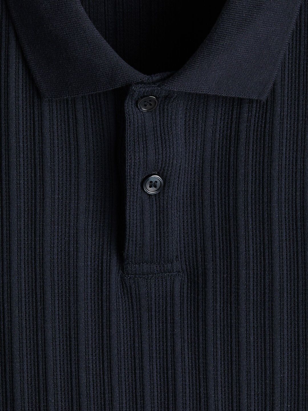 Slim Fit Textured Jersey Polo Shirt