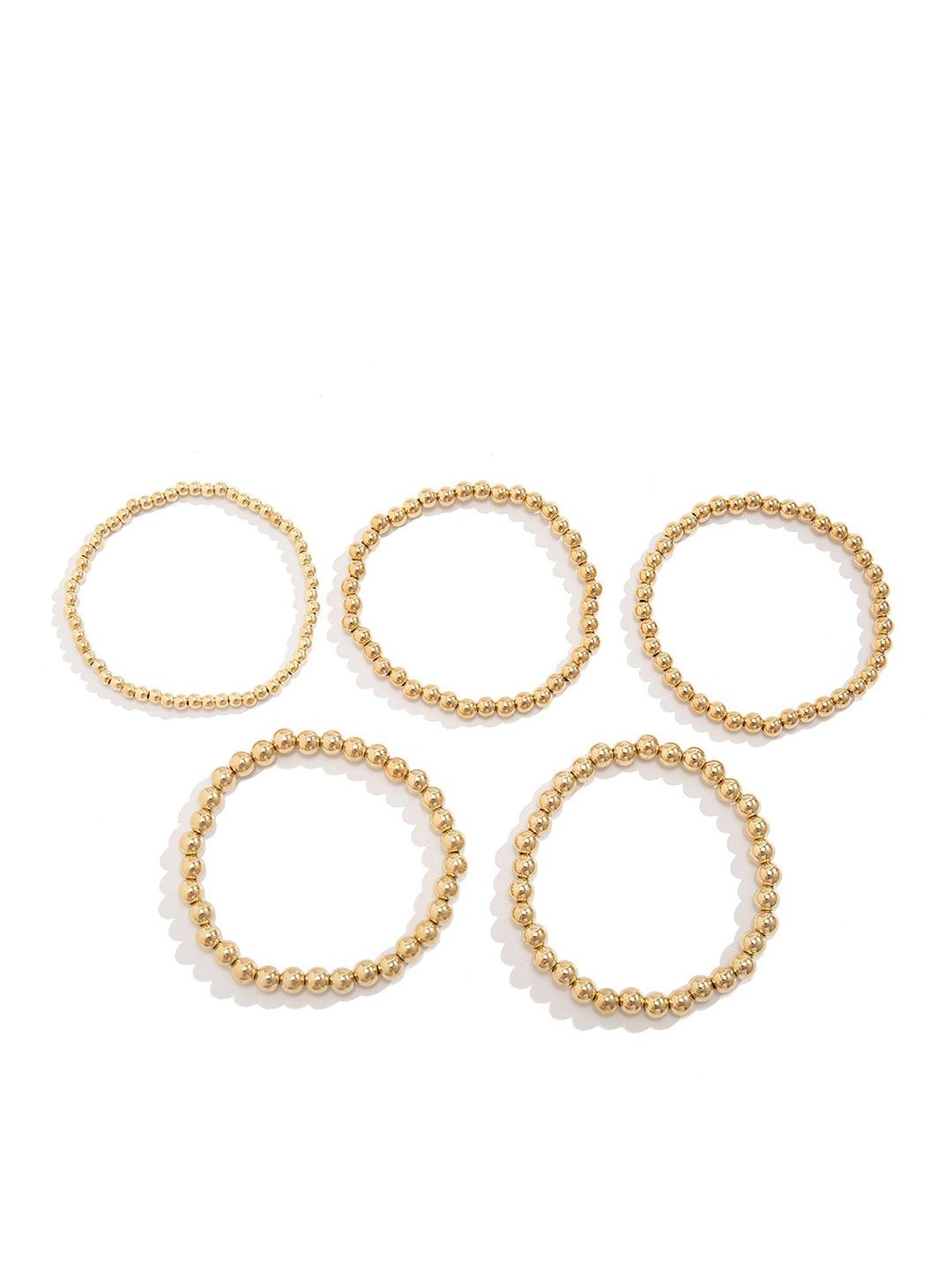 Women 5 Hand Painted Gold-Plated Armlet Bracelet