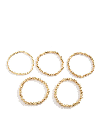 Women 5 Hand Painted Gold-Plated Armlet Bracelet