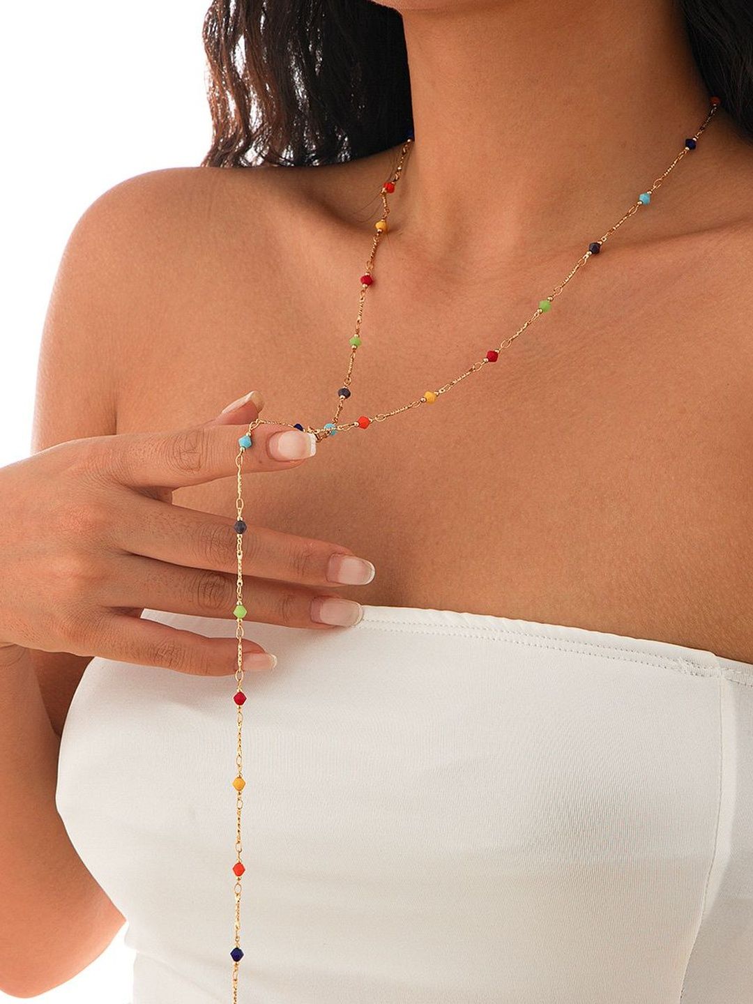 Gold-Plated Hand Painted Necklace