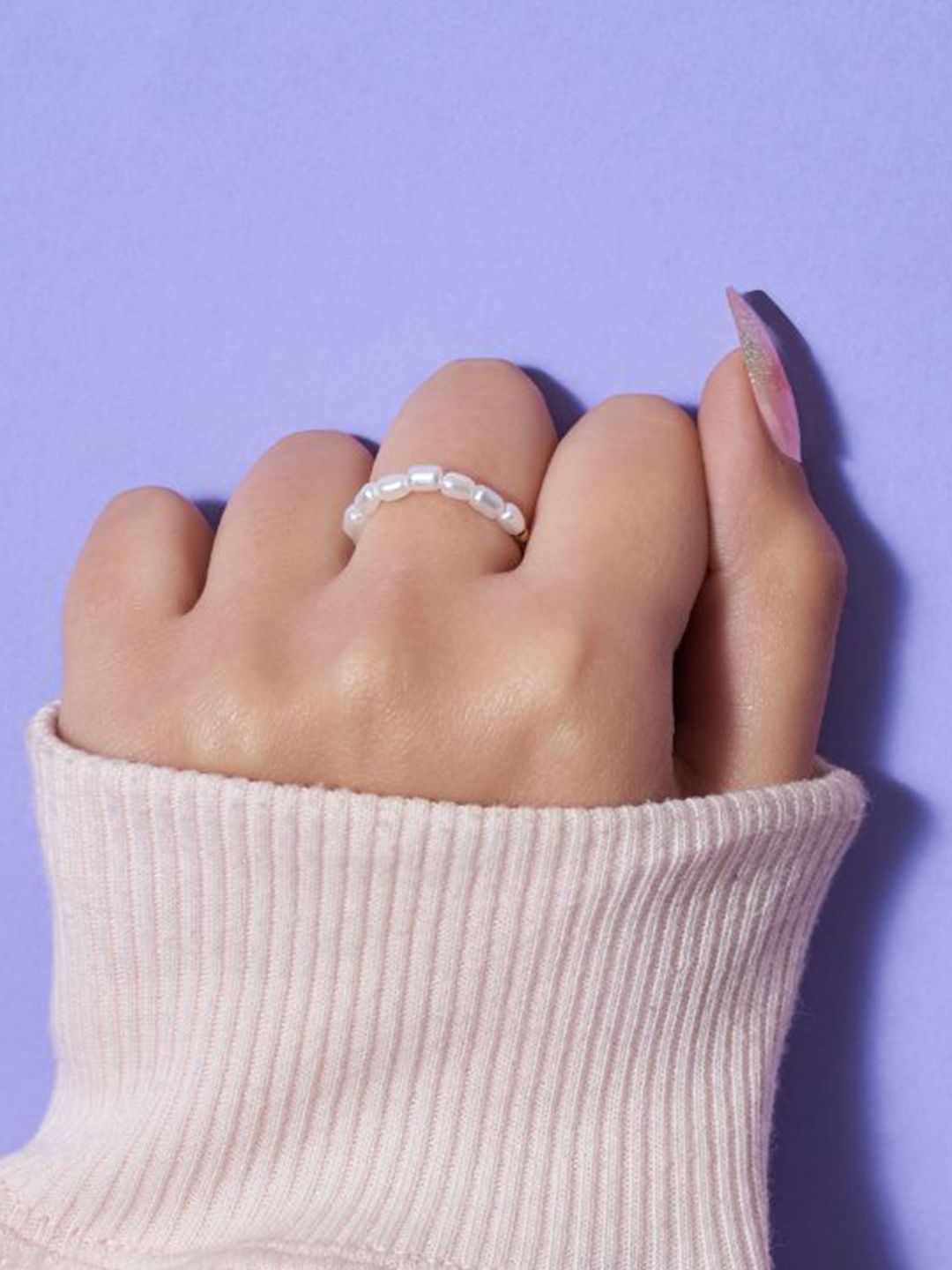 SALTY Set Of 2 Champagne Self-Love & Pearlescent Ring