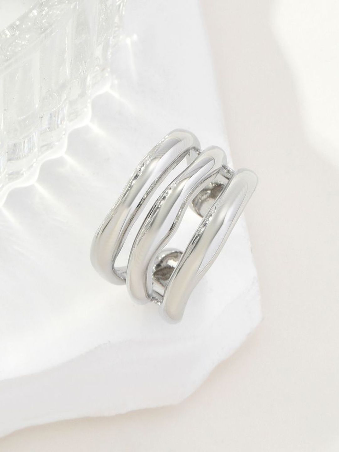 SALTY Trendy Golden Multi Spiral Ring for Women & Girls Stylish Adjustable Finger Ring