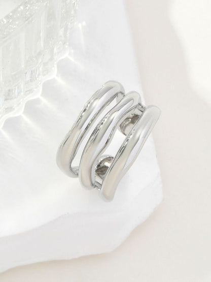 SALTY Trendy Golden Multi Spiral Ring for Women & Girls Stylish Adjustable Finger Ring