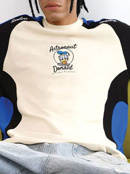 Men Donald Duck Graphic Printed Round Neck Cotton Oversized T-shirt