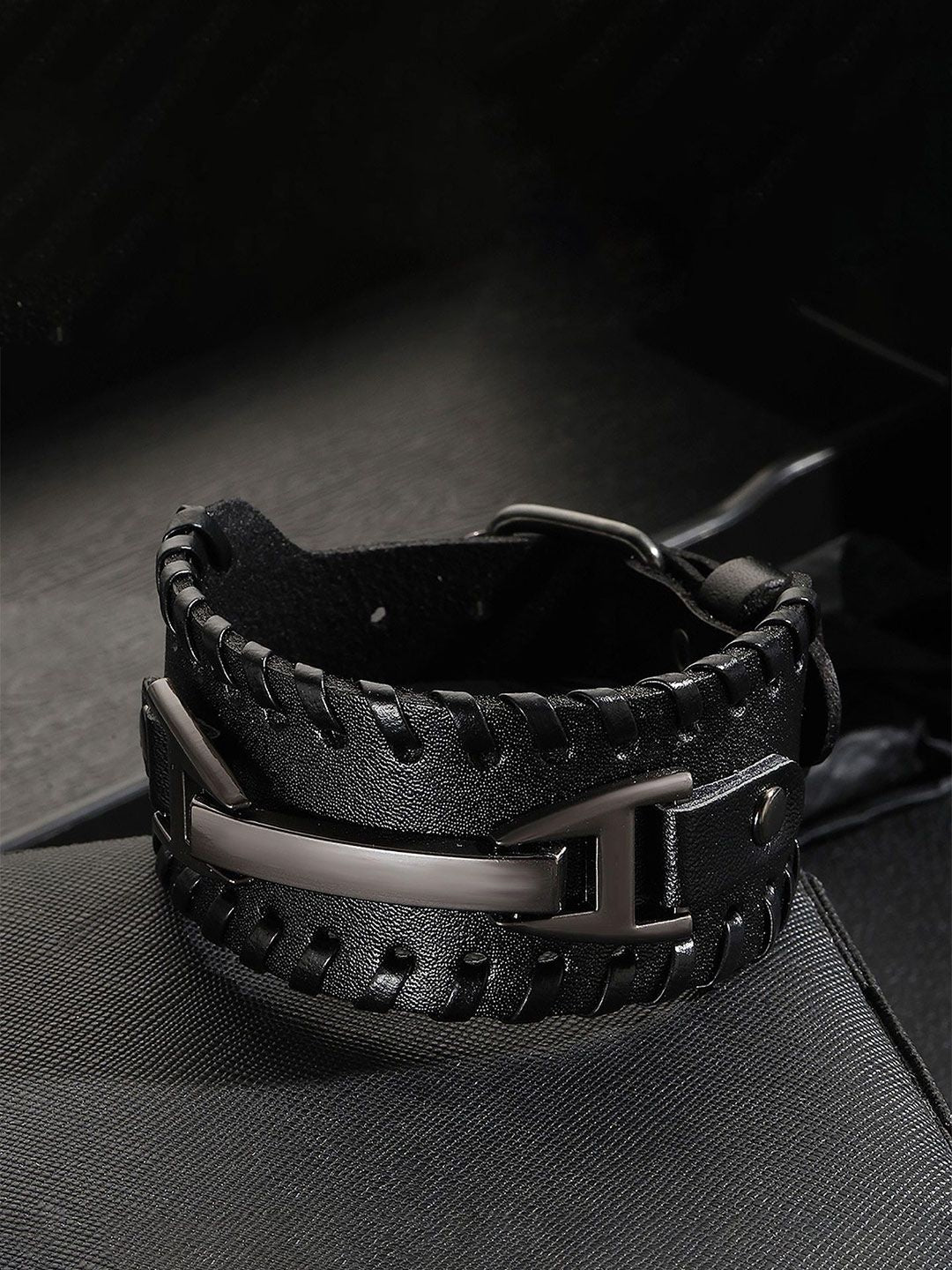 Women Leather Antique Wraparound Bracelet