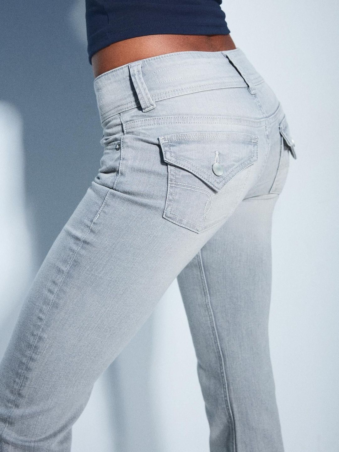 Women Jeans bootcut flaps
