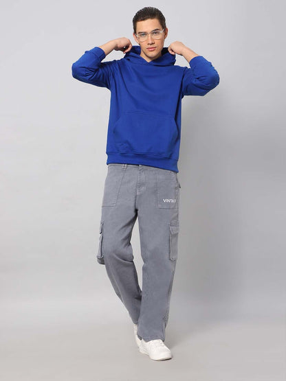 Men Hooded Long Sleeves Pullover Sweatshirt