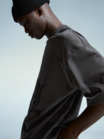Short-sleeved mesh T-shirt