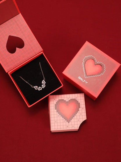 SALTY 2-Way Multi Wearing Magnetic Heart Clover Necklace for Women