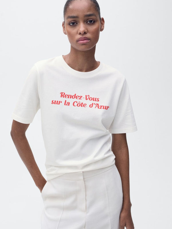 Women Typography Printed Pure Cotton T-shirt