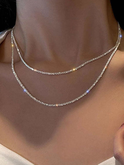 Silver-Plated Enamelled Chain