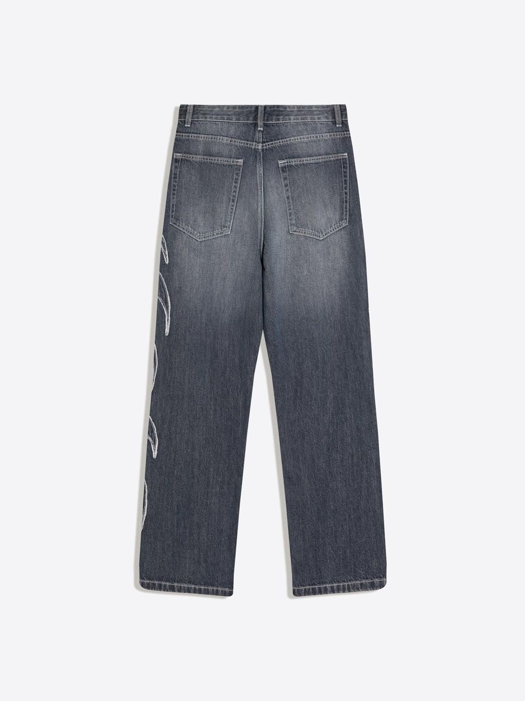 Baggy patch jeans