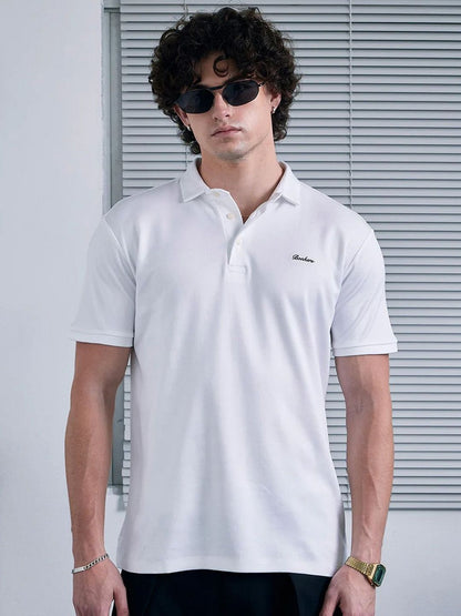 Men Solid Polo Collar T-shirt