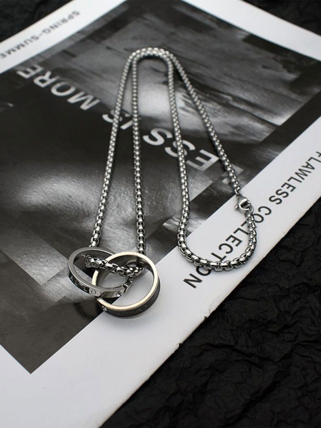 Stainless Steel Silver-Plated Minimal Necklace