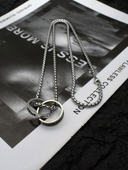 Stainless Steel Silver-Plated Minimal Necklace