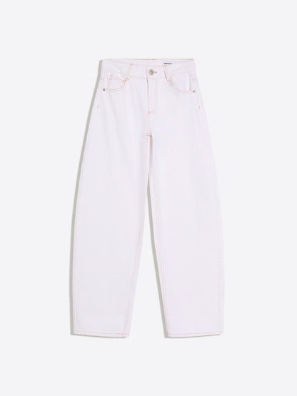 Low-rise baggy barrel jeans