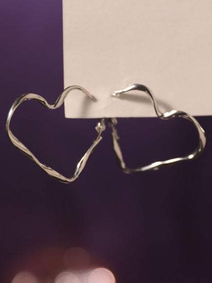 SALTY Heart Shaped Hoop Earrings