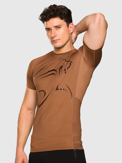 Animal Printed Compression T-shirt