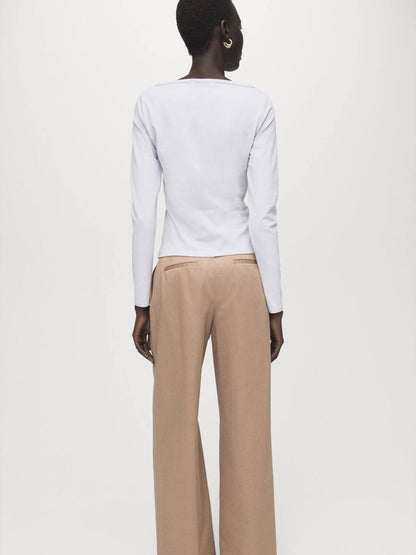 Boat Neck Long Sleeves T-shirt
