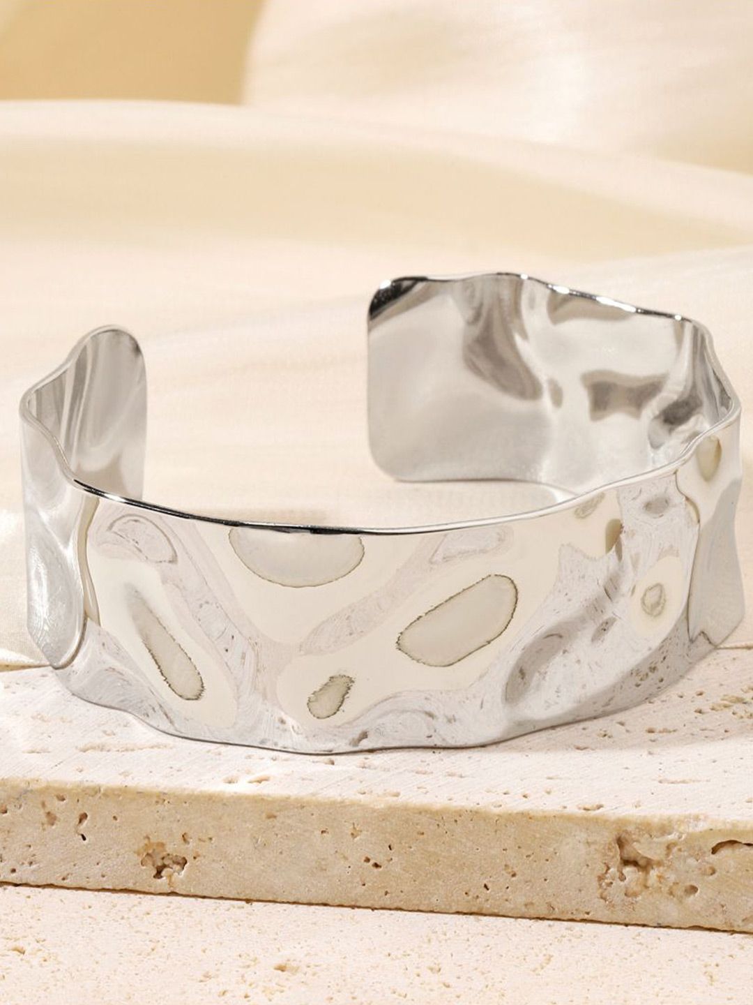 SALTY Stainless Steel Twilight Textured Cuff Bracelet
