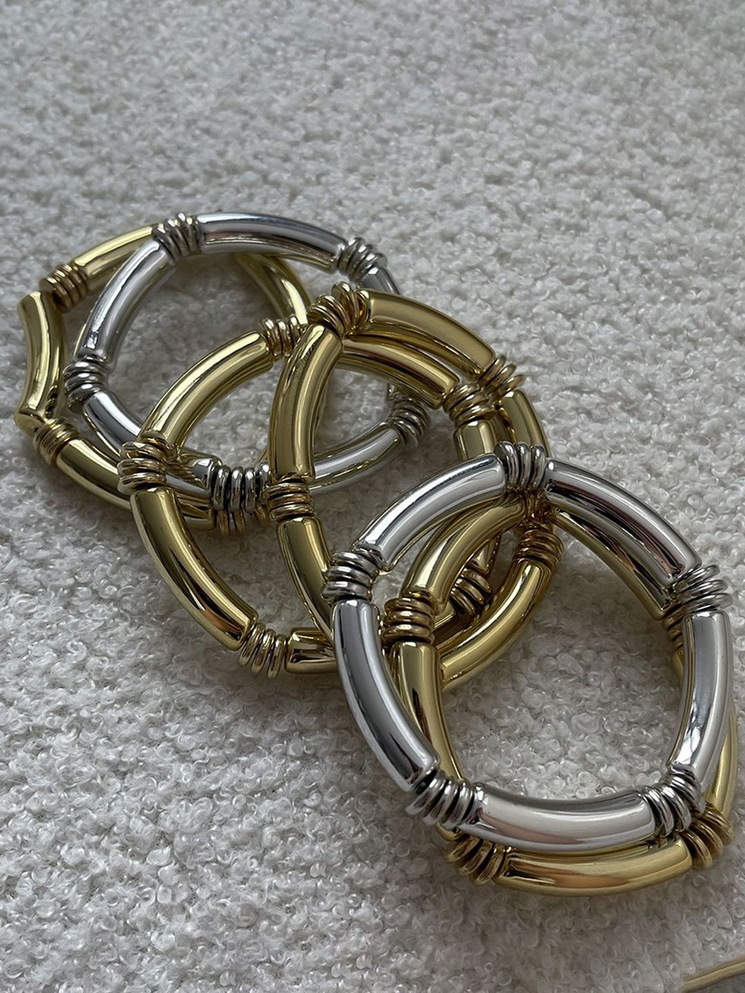 Men Alloy Silver-Plated Bracelet