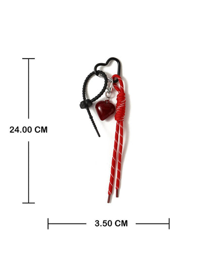 SALTY Glossy Red Heart Bag Charm