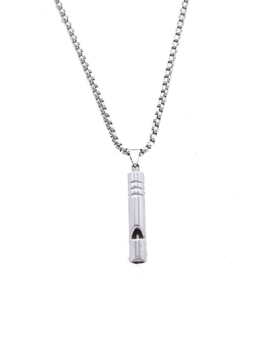 SALTY Pack of 2 Men Viking horn Silver Chain