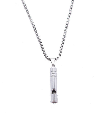 SALTY Pack of 2 Men Viking horn Silver Chain