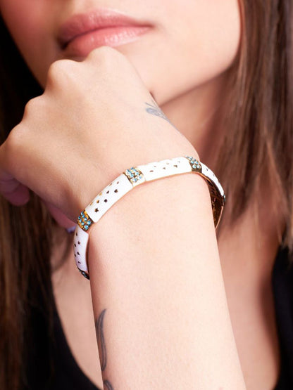 SALTY Pack of 2 Women Opulent Gold Cuff Accents Bracelet
