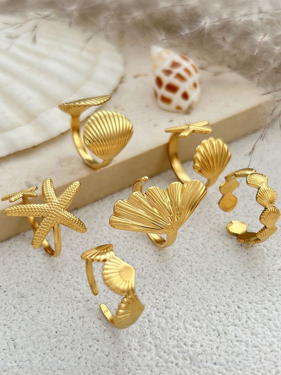 Women Set Of 6 Western Adjustable Finger Ring